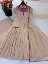 Jf 058 Crush Embroidery Thread Work Gown
